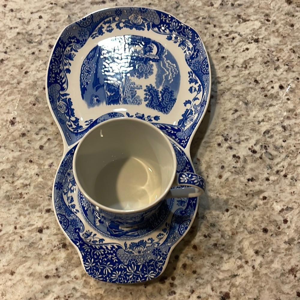 Spode Italian Blue 2 Breakfast Sets